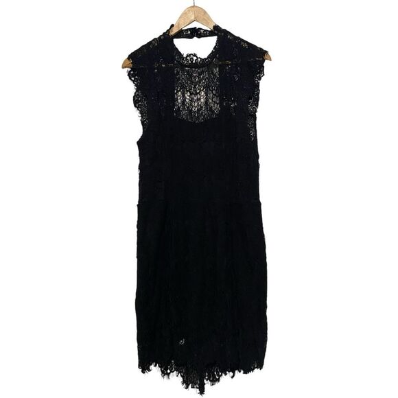 NEW Free People Daydream Black Lace Backless Mini Dress NWT Large - Picture 8 of 16
